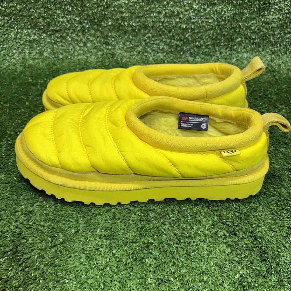 UGG YELLOW TASMAN LTA PUFFER INDOOR/OUTDOOR SLIPPERS 1142050 WOMENS SIZE 9